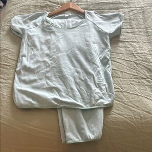 Comfortable Green Striped Pajama Set